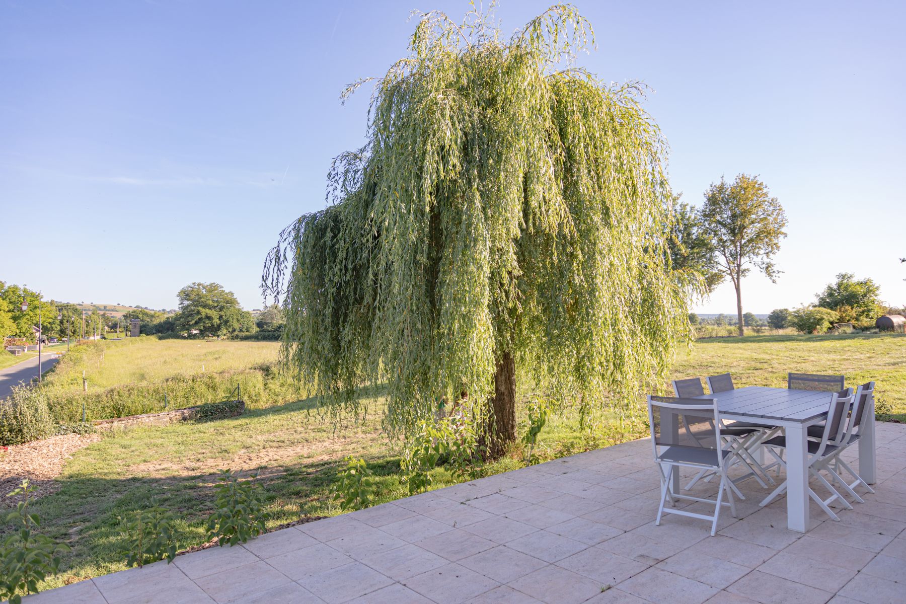 Holiday home terrace in Saint-Pierre-les-Étieux